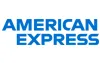 Blue American Express logo consisting of the stacked, bold, sans-serif words